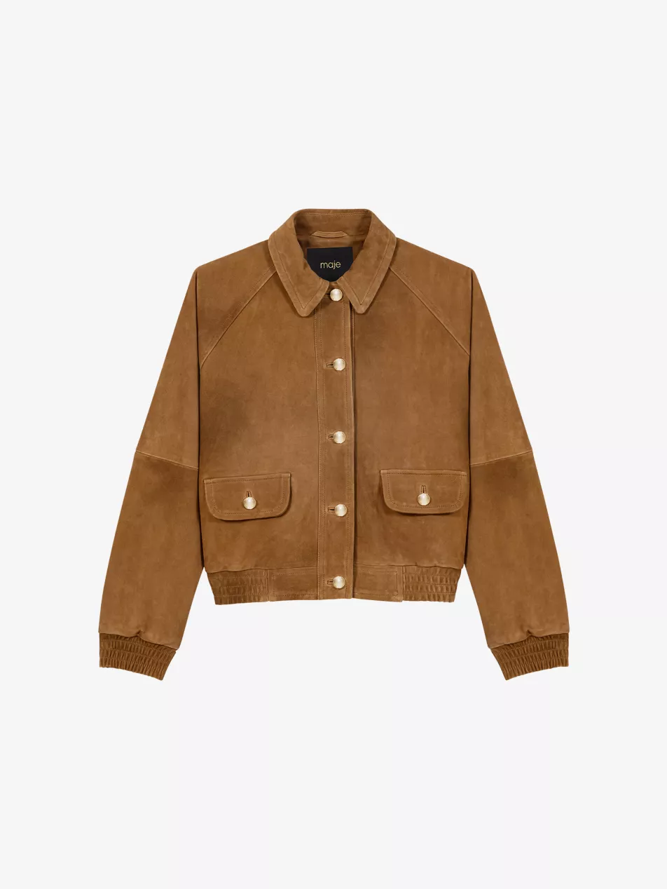 Relaxed-Fit Side-Pocket Suede Jacket - 6