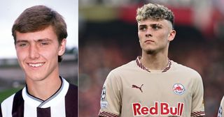 Lee Newcastle United youth player Lee Clark pictured circa 1989 at St James&#039; Park in Newcastle upon Tyne. Bobby Clark of FC Red Bull Salzburg looks on during the UEFA Champions League 2024/25 League Phase MD1 match between AC Sparta Praha and FC Salzburg at Letna Stadium on September 18, 2024 in Prague, Czech Republic. 