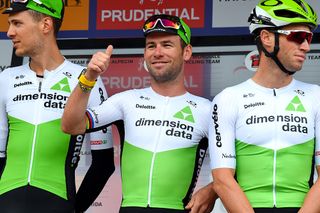 Mark Cavendish (Dimension Data) at the start of Prudential RideLondon-Surrey Classic