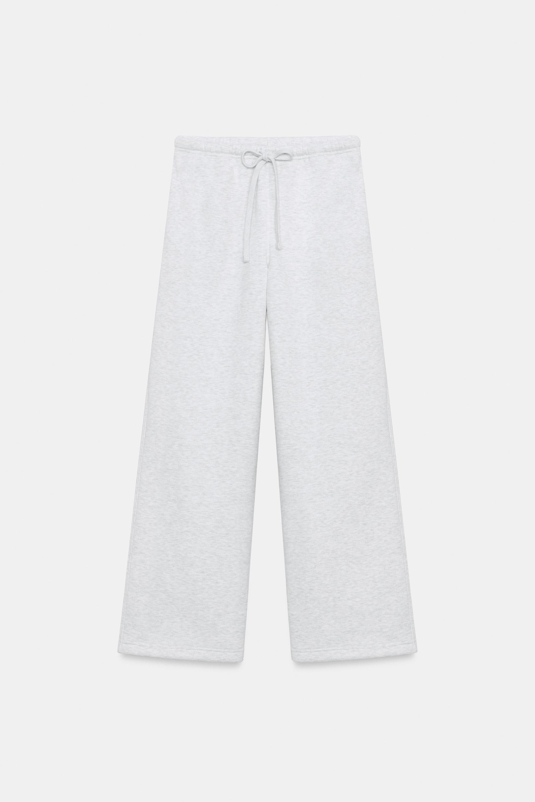 Basic Straight Sweat Pants With Adjustable Hem - Yellow - S