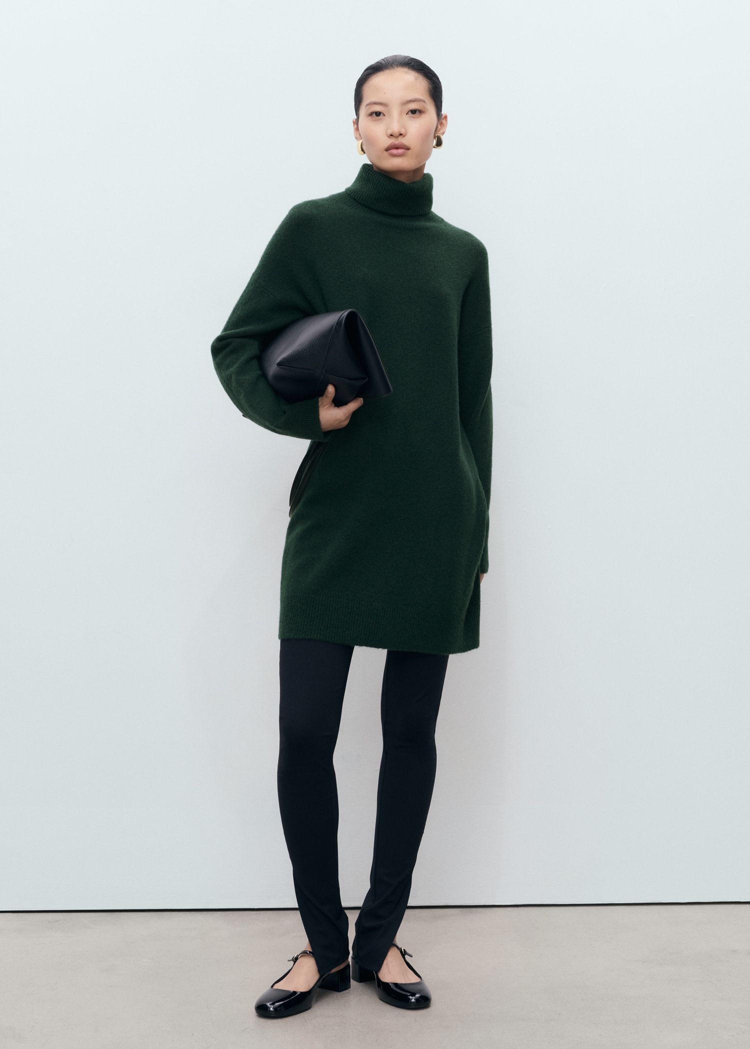 Turtle Neck Knit Dress - Women | Mango Usa