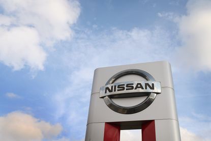 A Nissan sign.