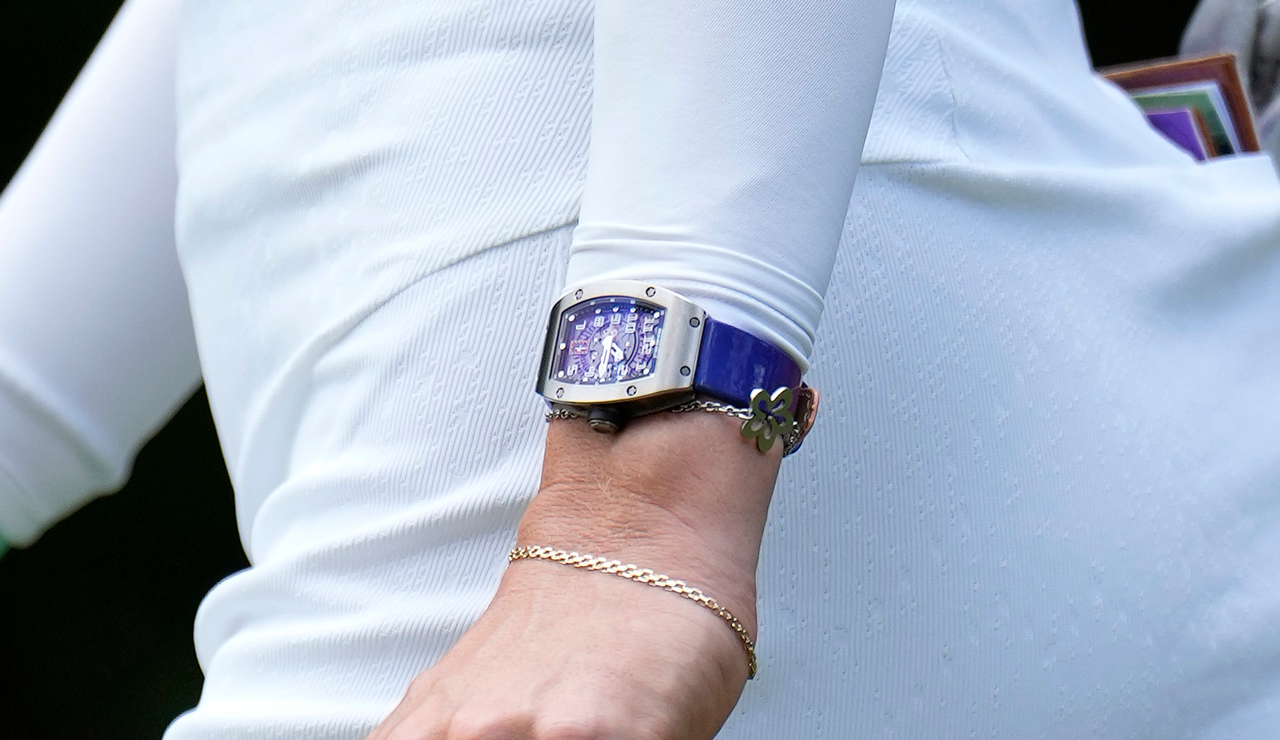 A close up of Nelly Korda's watch