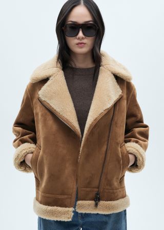 Faux Shearling-Lined Jacket