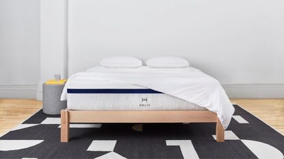 Helix mattress on wooden bedframe