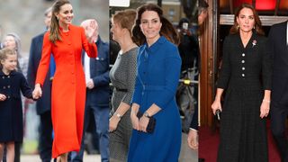 Kate Middleton wearing Eponine London dresses and coat dresses