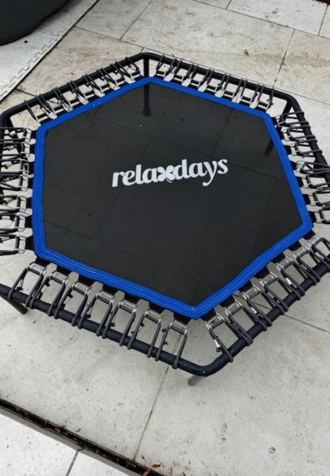 The mini trampoline that health writer Anna Bartter used during her rebounding challenge