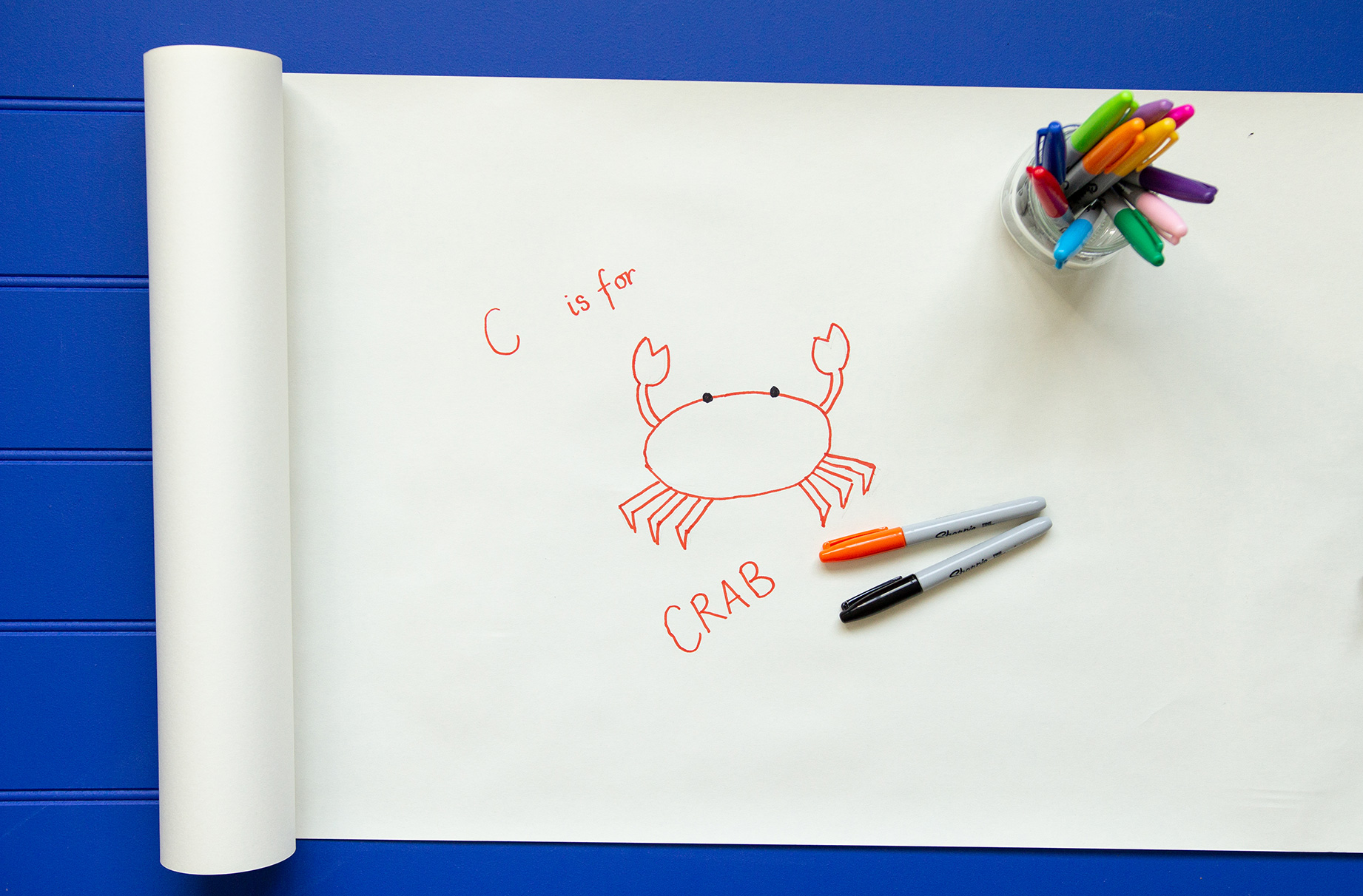 how to draw a cute crab step by step. sea animal cartoon coloring character  collection for kids. easy funny animal drawing illustration for kids  creativity. drawing guide book in vector design. Stock