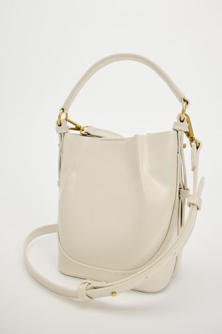 Mini Bucket Bag With Topstitching