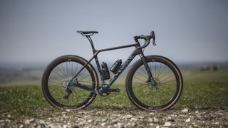 Canyon Grizl gravel bike standing in a field
