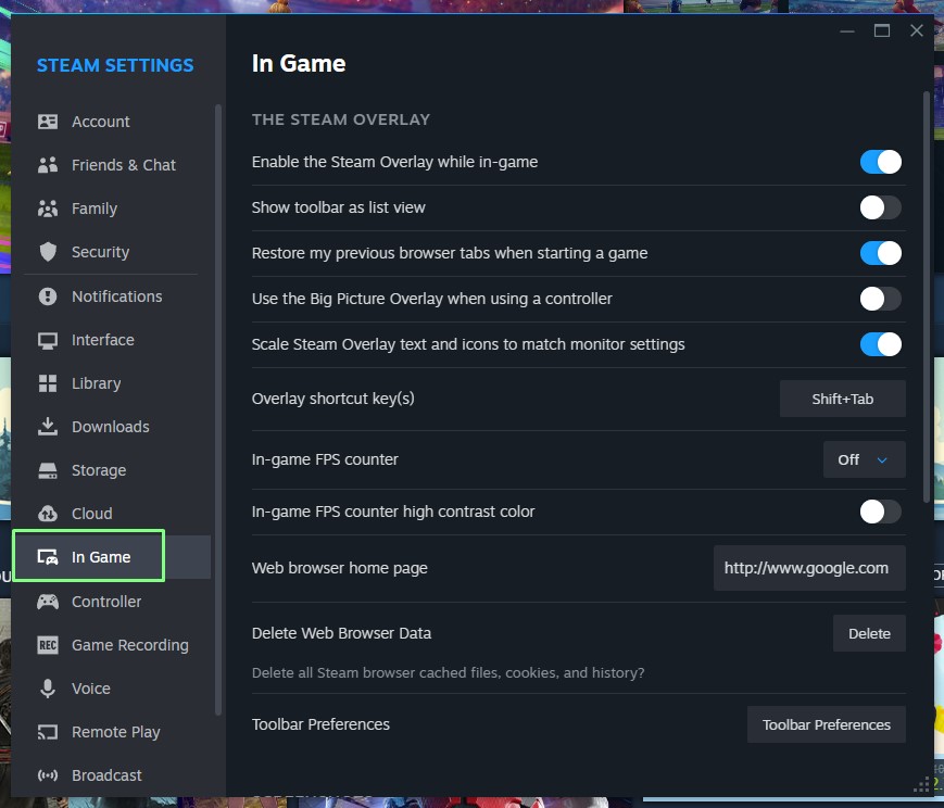 New Steam Performance Overlay