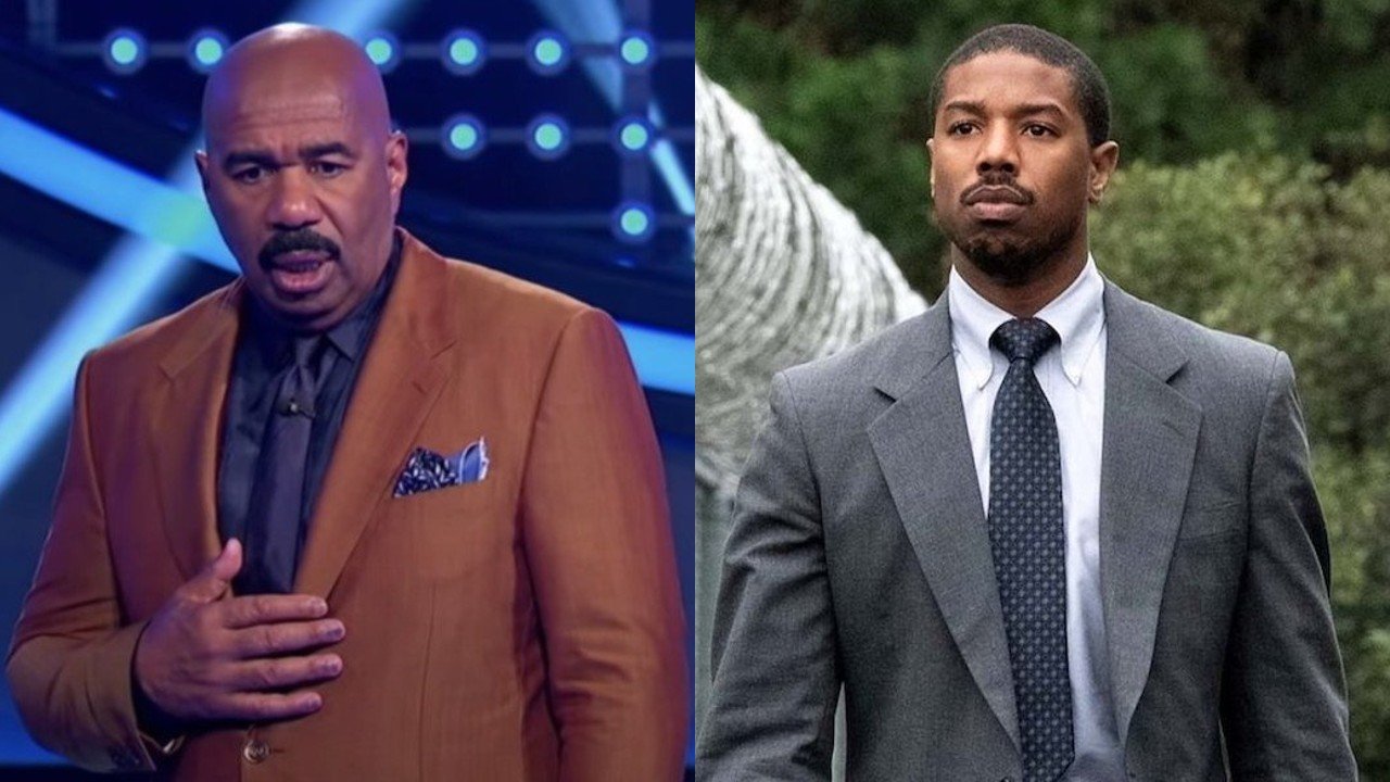 Steve Harvey and Michael B. Jordan