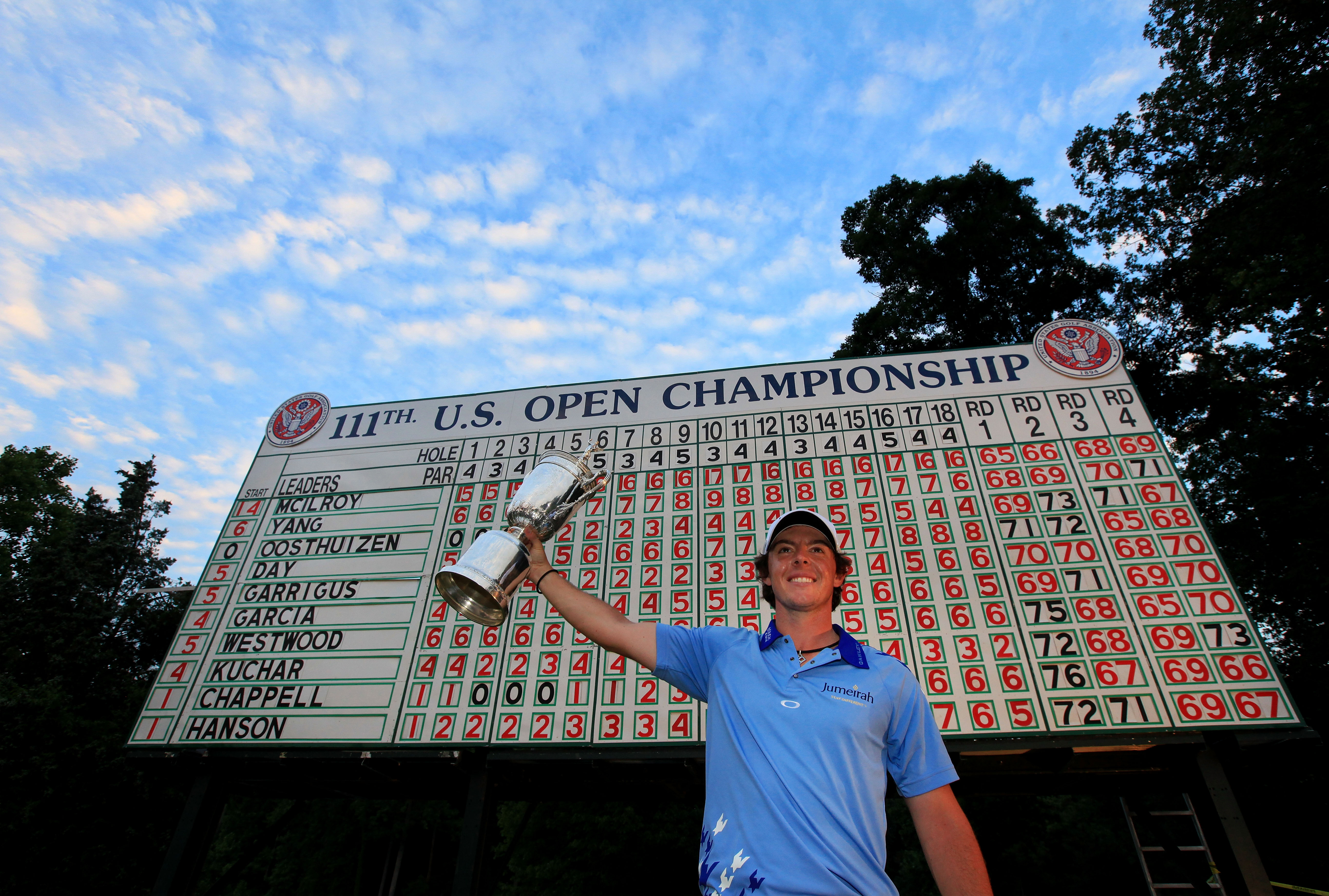 Rory McIlroy during the final round of the 111th U.S. Open at Congressional Country Club
