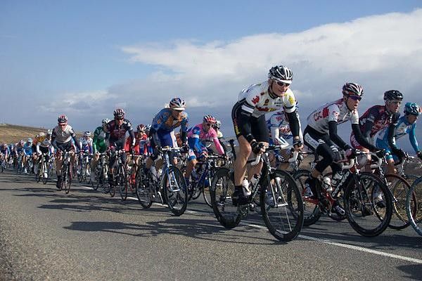 ProTour leader Andre Greipel (High Road) sits in the peloton.