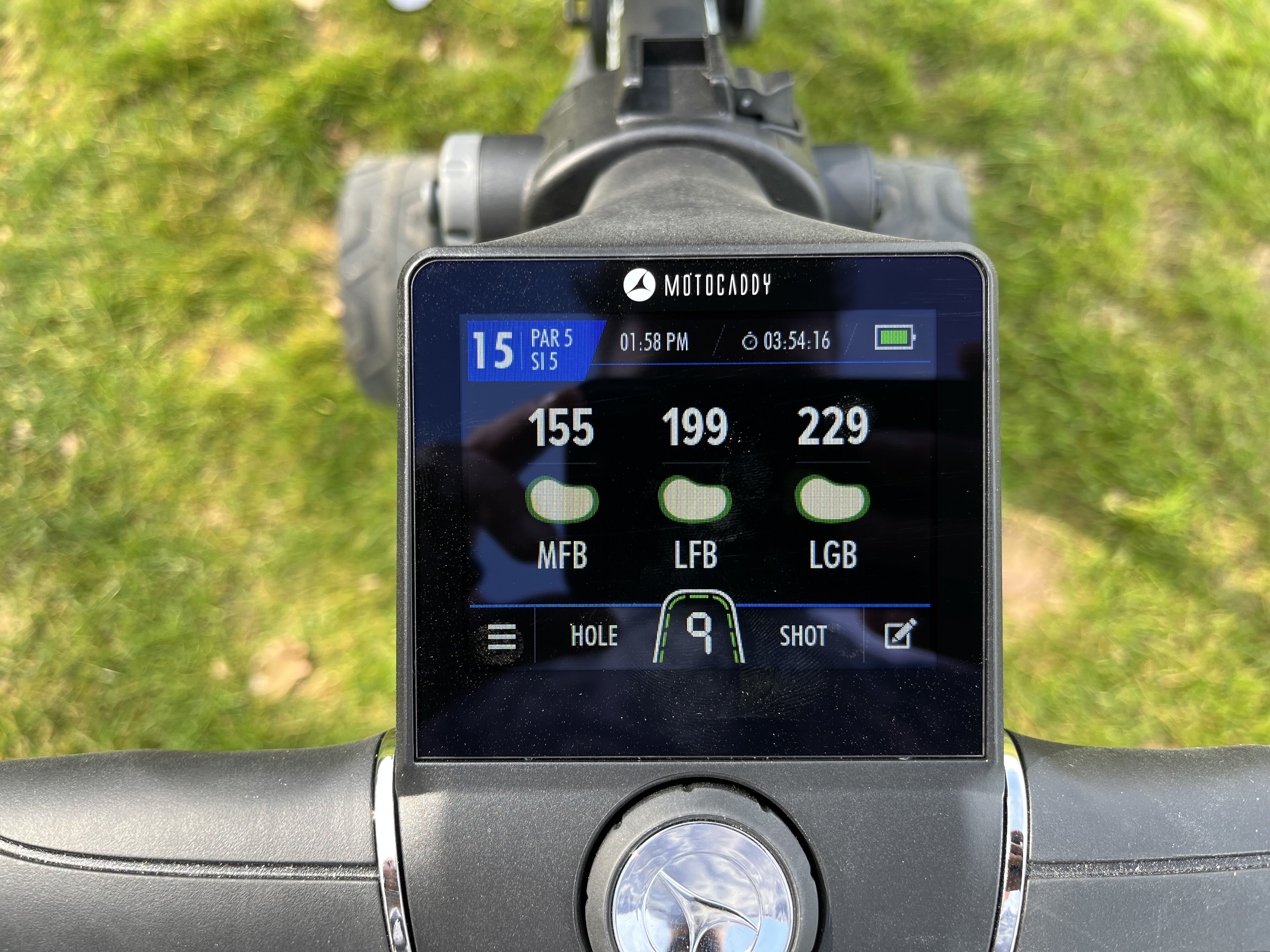 Motocaddy M7 GPS screen