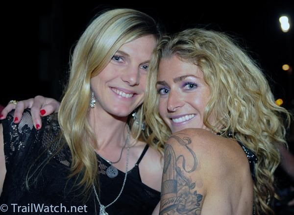 Mountain bikers Heather Irmiger (l) and Willow Koerber (r) were enjoying their off-season.