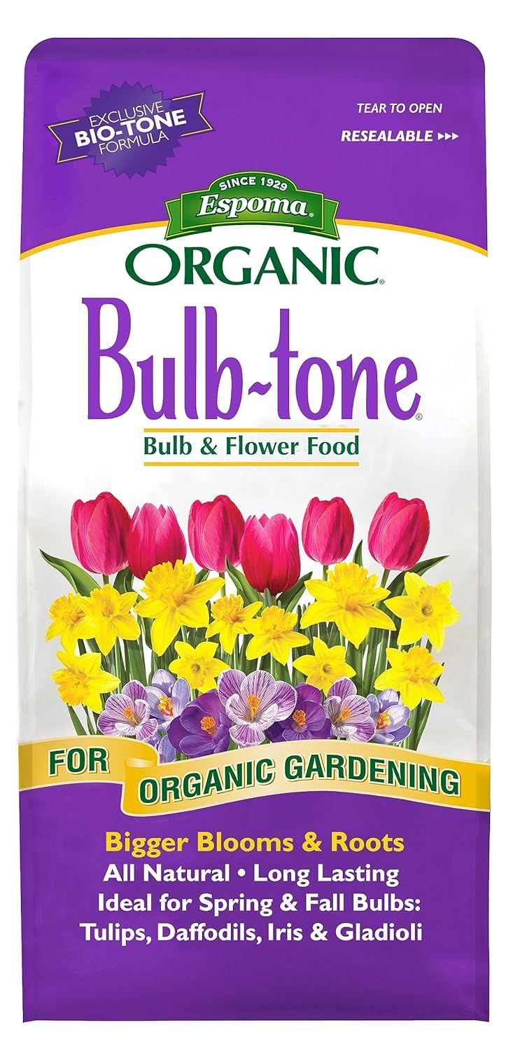 Espoma Organic Bulb-Tone 3-5-3 Natural & Organic Fertilizer and Plant Food for All Spring and Fall Bulbs. 4 Lb. Bag. Use for Planting & Feeding to Promote Vibrant Blooms - Pack of 2