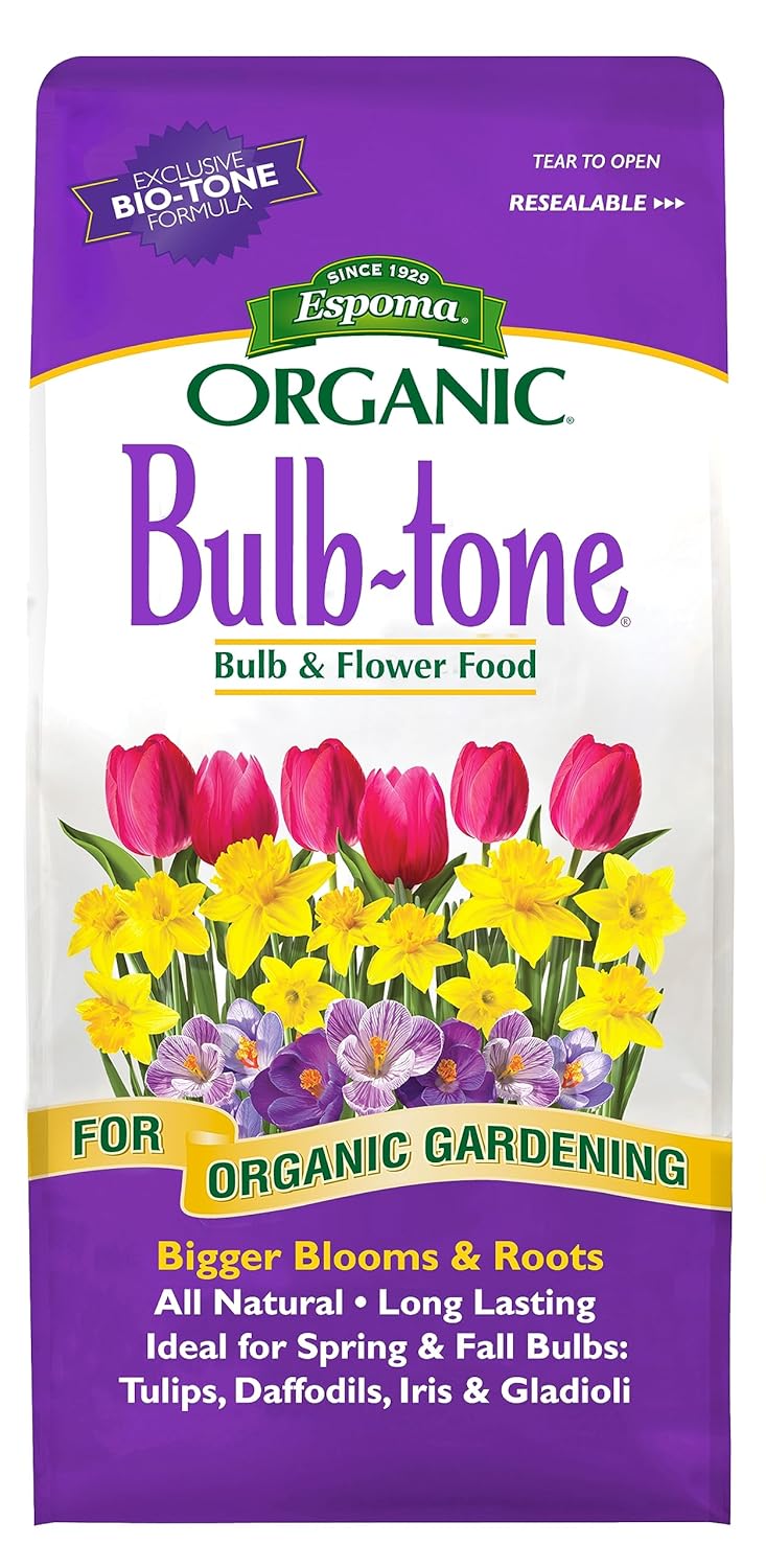 Espoma Organic Bulb-Tone 3-5-3 Natural &amp;amp; Organic Fertilizer and Plant Food for All Spring and Fall Bulbs. 4 Lb. Bag. Use for Planting &amp;amp; Feeding to Promote Vibrant Blooms - Pack of 2