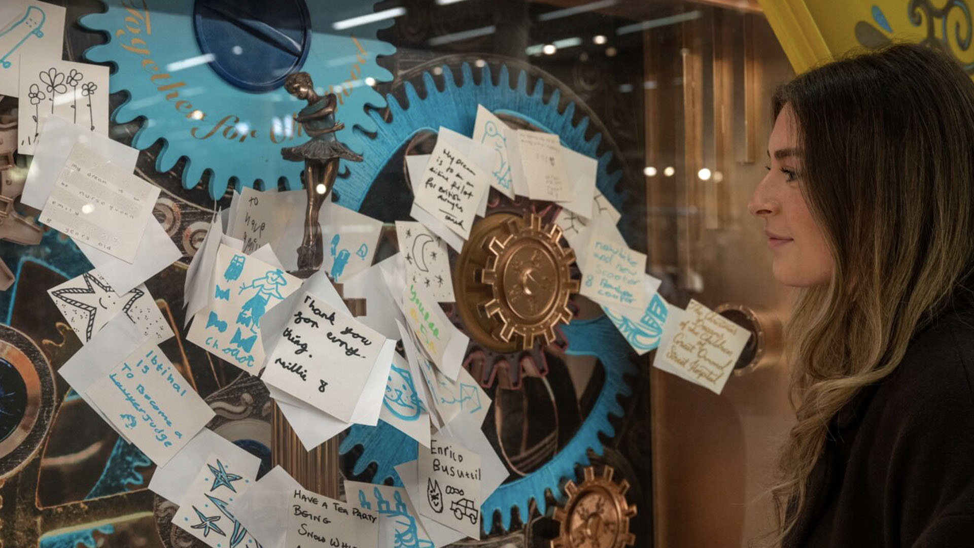 A photo of the St Pancras International Christmas tree