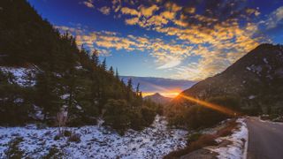 Mt Baldy, California, USA, at sunset