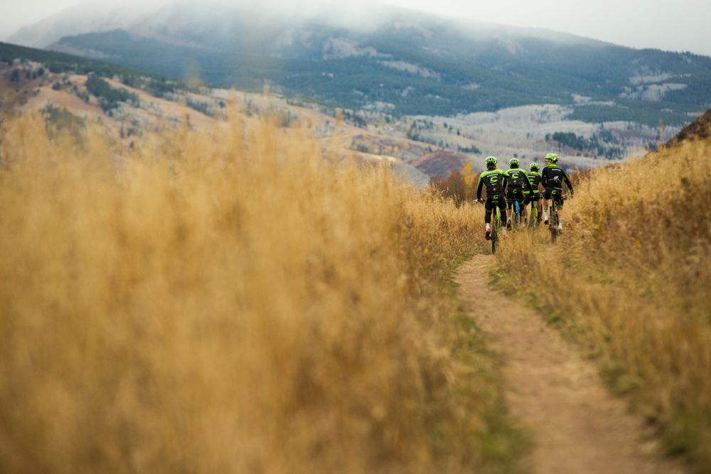 The Cannondale Garmin riders together on team camp