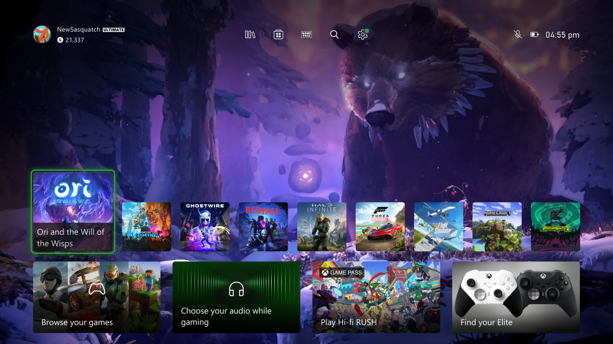 Xbox Series X|S новая панель управления доступна для инсайдеров Xbox