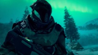 Call Of Duty: Black Ops 7 screenshot featuring a futuristic soldier holding a rifle