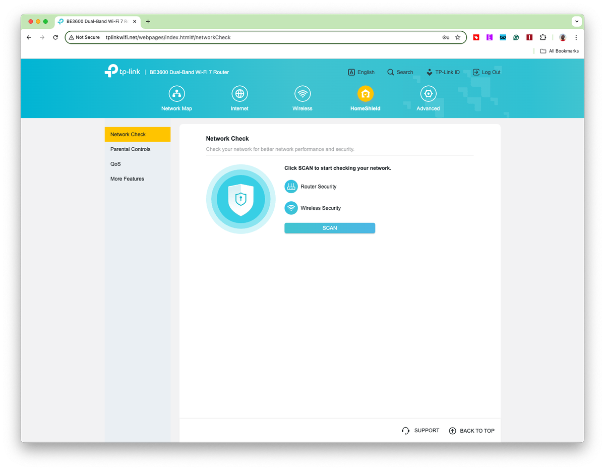 TP-Link Archer BE3600 Wi-Fi 7 router