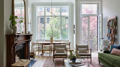 living room with light gray walls