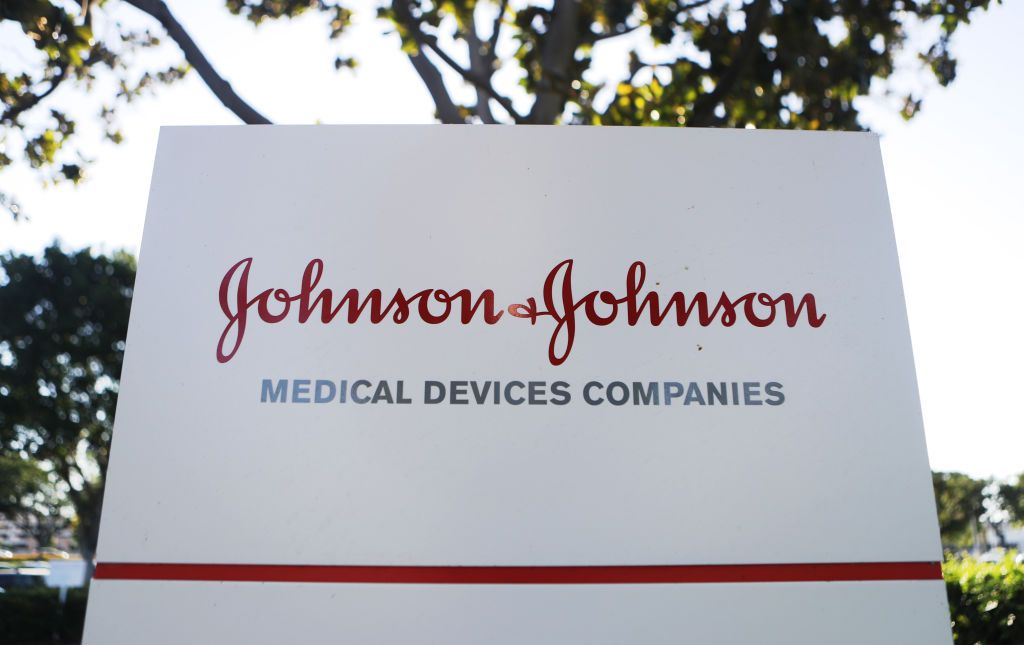 A Johnson &amp;amp; Johnson sign.