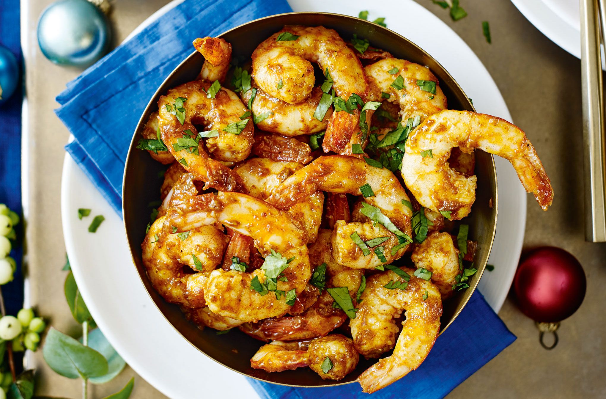 Indian spiced king prawns recipe