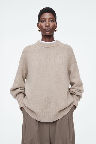 Chunky Pure Cashmere Crew-Neck Jumper