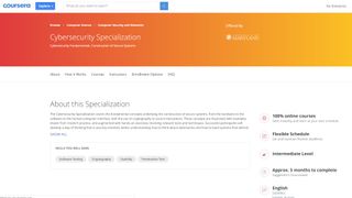 Coursera - free cybersecurity training