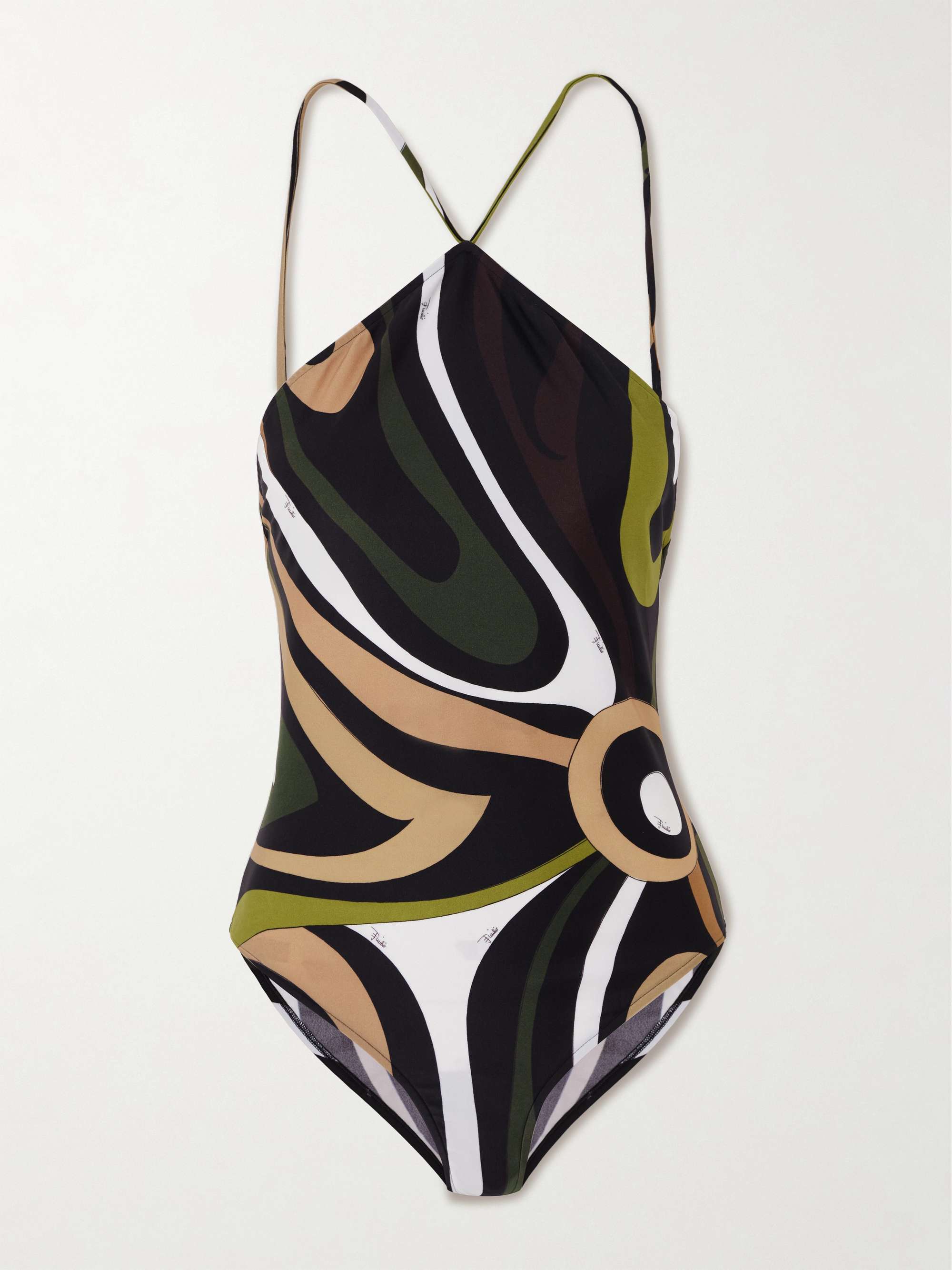 Printed Halterneck Swimsuit