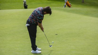 What is a birdie in golf? Matt Cradock putting for birdie on the green at Brocket Hall Golf Club