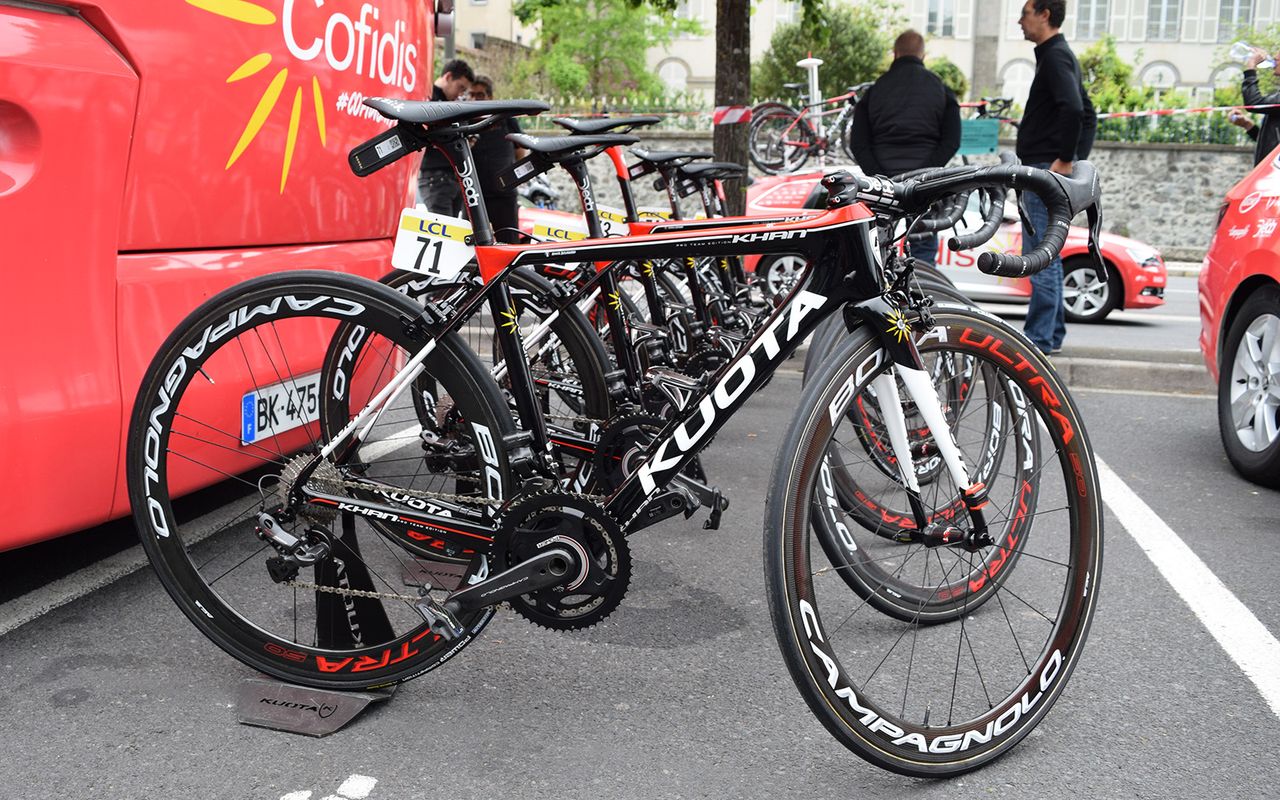 Nacer Bouhanni's &ndash;&nbsp;who abandoned on Stage 2 &ndash; Team Cofidis Kuota Khan