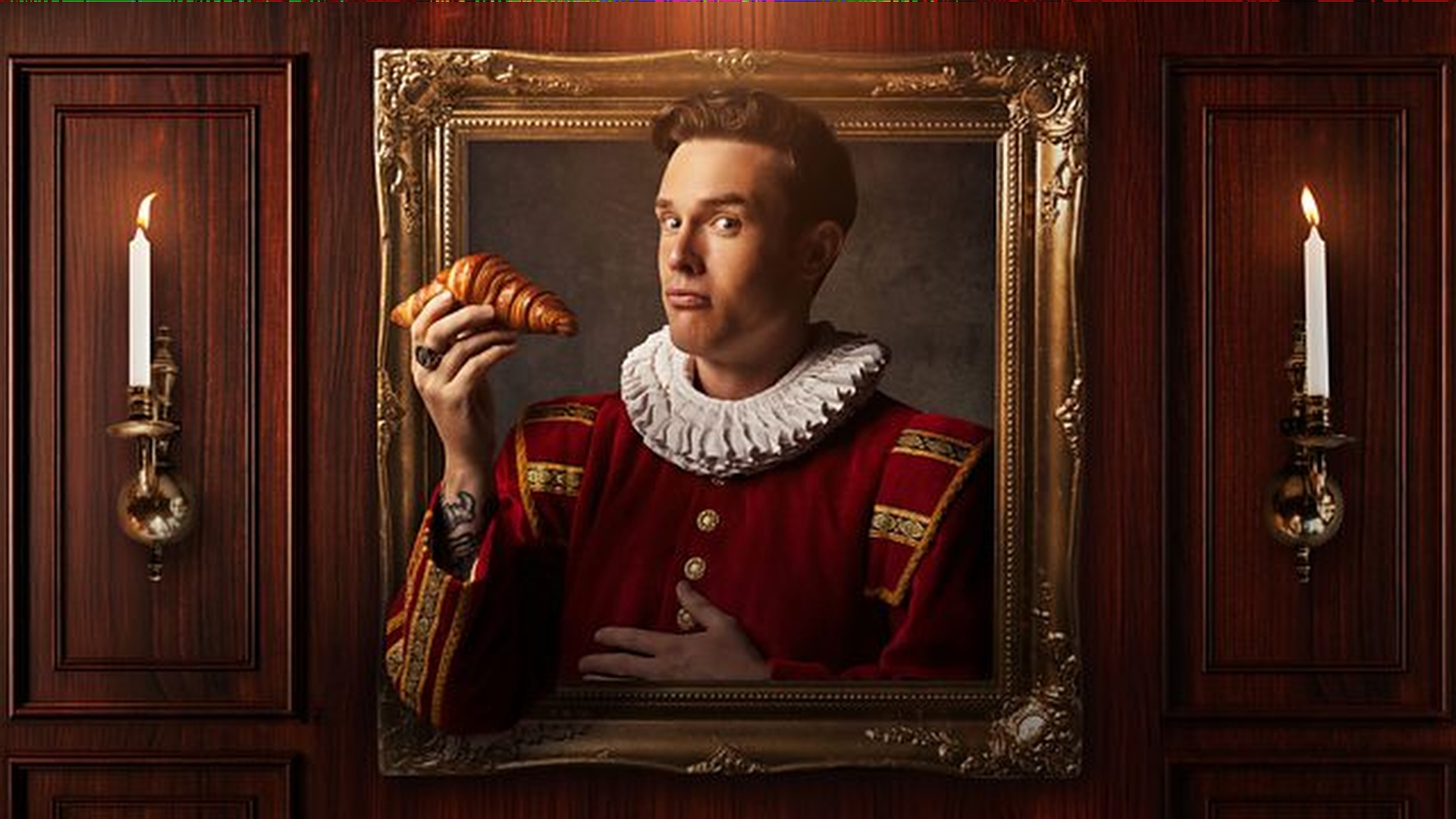 Host Ed Gamble in a promotional image for The Celebrity Traitors: Uncloaked
