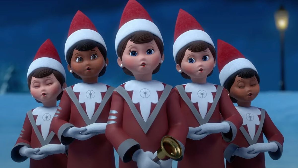 Elves singing a carol