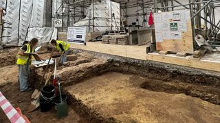 An excavation site in England. 