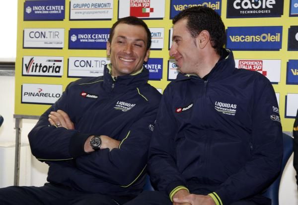 Basso and Nibali share a joke