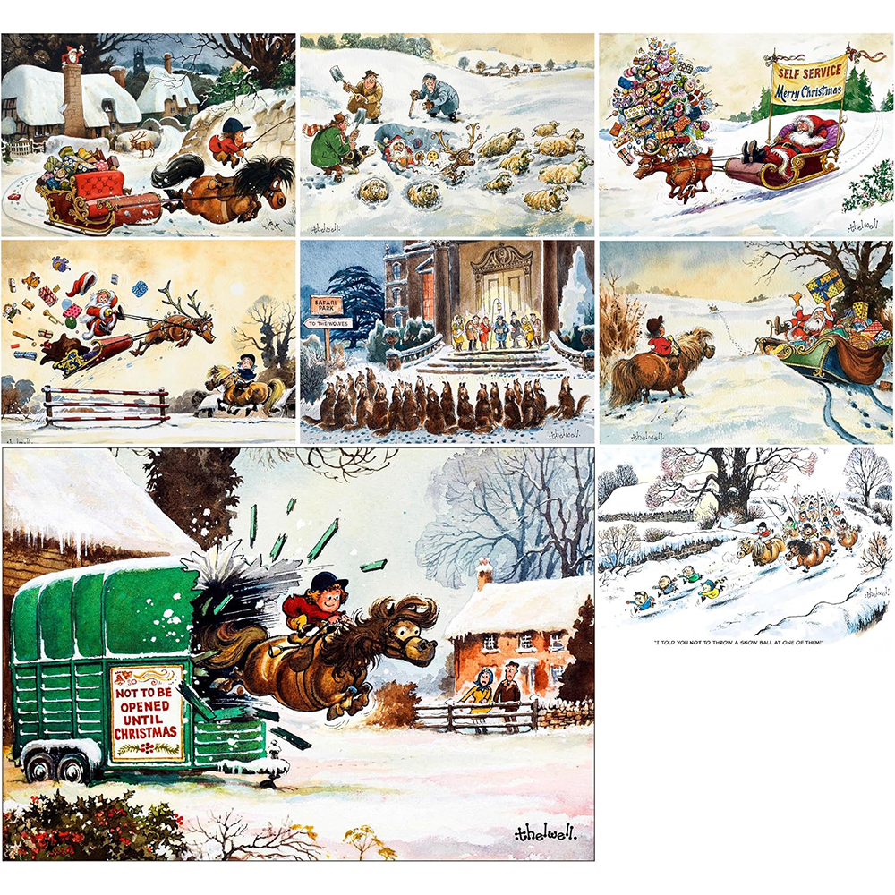 Thelwell Horse &amp;amp; Pony Christmas Card Pack 2026