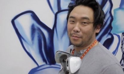 David Choe paints a mural at Facebook's headquarters in 2005