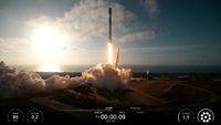 A SpaceX Falcon 9 rocket launches the USSF-259 mission for the U.S. Space Force from Vandenberg Space Force Base in California on Sept. 16, 2026.