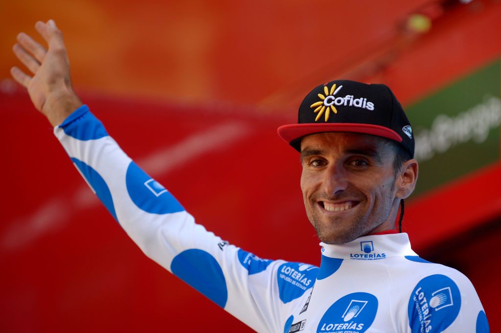 Luis Angel Mate (Cofidis) in the mountains jersey