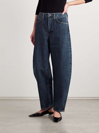 Balloon High-Rise Barrel-Leg Jeans