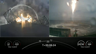 SpaceX's Falcon 9 makes a safe touchdown atop the droneship Of Course I Still Love You on July 22, 2022.