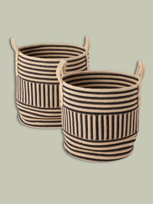 Two-Tone Storage Baskets - Set of 2