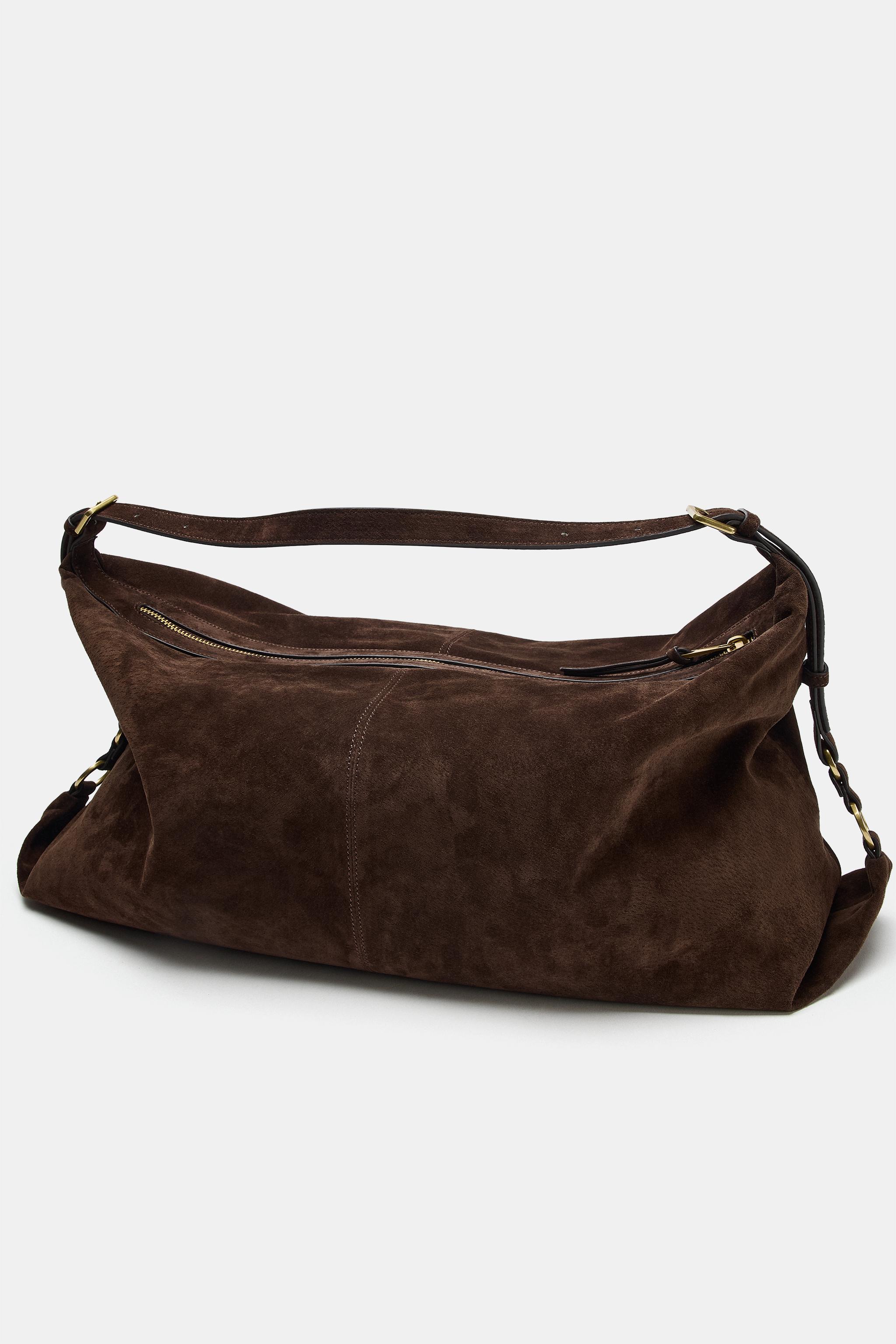 Leather Tote Bag - Brown - One Size Only