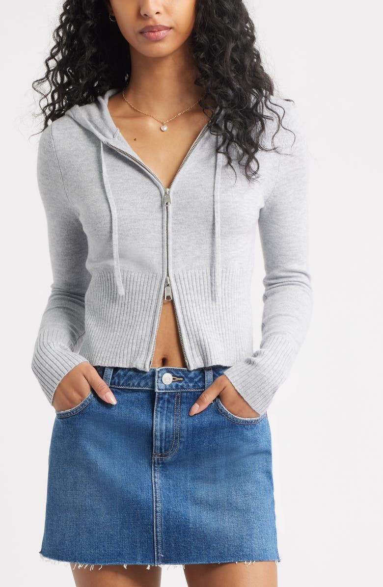 Fitted Cotton Blend Hoodie