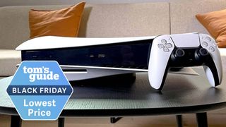 PS5 console with a Tom's Guide Black Friday deal tag